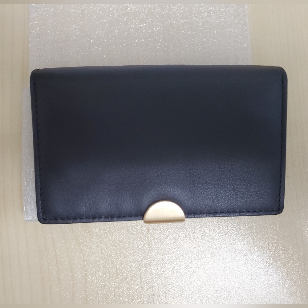 Coach Dreamer Card Case Wallet Black and Gold